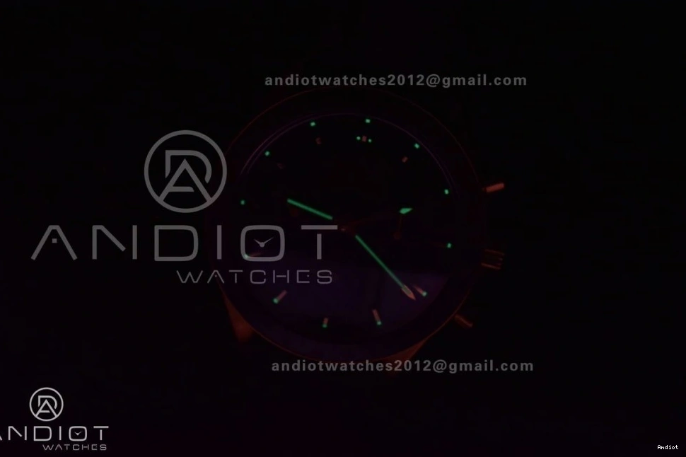 Gold Green Speedmaster Manual Green on Moonshine Strap Dial Edition RMF in Chrono YG Moonwatch Best Leather 0201